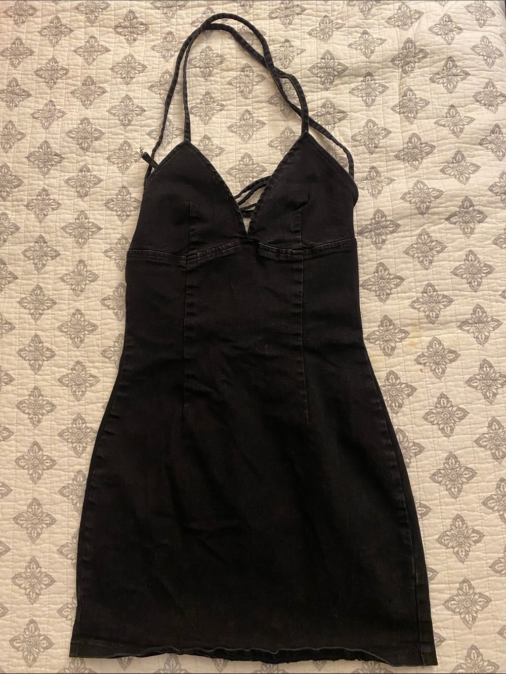 SHEIN Black Casual denim dress with adjustable straps